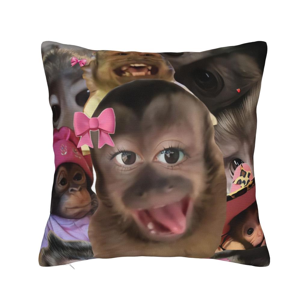 Funny Monkey Print Pillowcases Kawaii Pillow Case For Living Room Sofa Graphic Pillow Cover