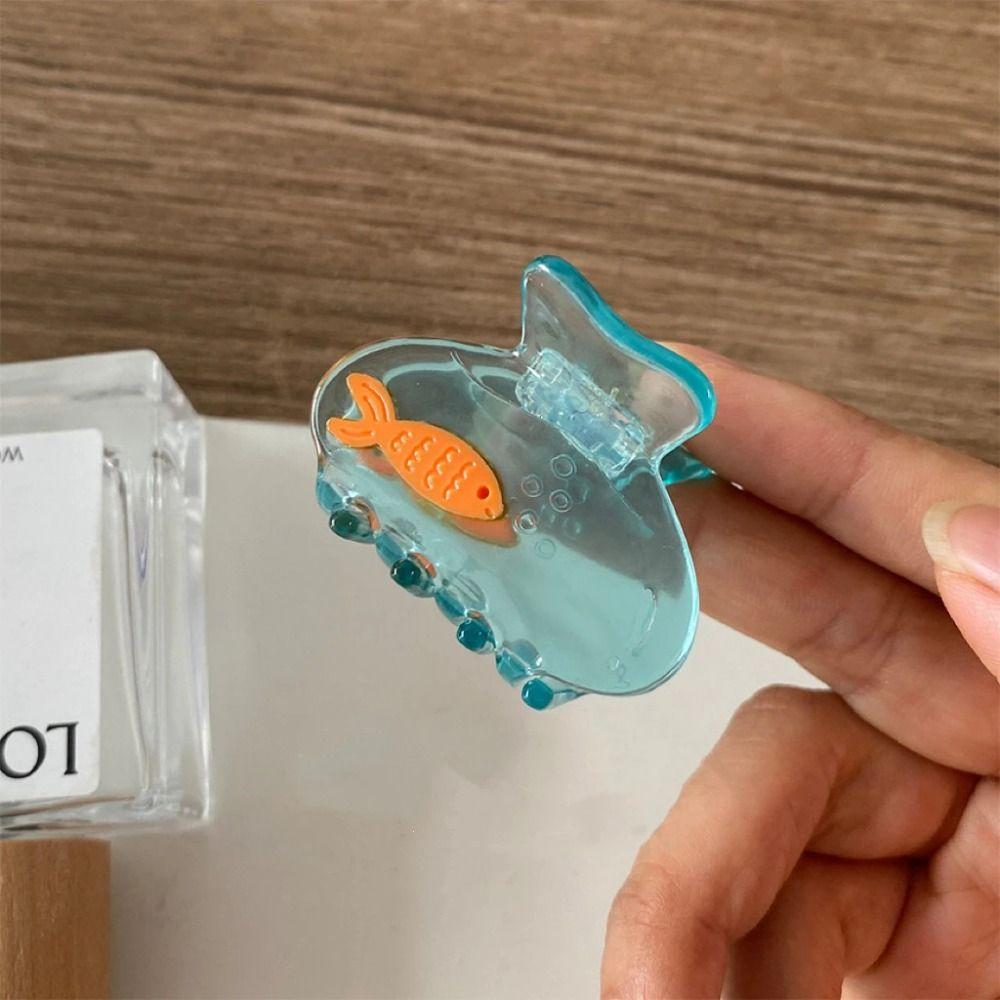 Transparent Acetate Hair Claw Animal Animal Hair Clip Fashion Fish Hair Claw Daily
