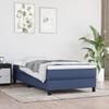 3120498 vidaXL Spring Bed Base Blue 100x200 Cm Fabric