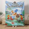 1Pc Simpsons Family Adventure Blanket Soft And Comfortable Casual Warm Camping Travel Christmas Halloween Gift M921673