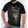 Wolf T Shirt for Mens Animal Print Short Sleeve Top 3D Casual Street Man's T-shirt Oversized Tee Shirt Men Vintage Clothing Shirt
