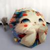 1pc Cute Little Cat Pattern Automatic 3-Fold Umbrella, 8 Steel Frames, High-Value Folding Umbrella, Suitable for Office, Travel and Outdoor Adven