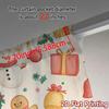 2pcs,Curtains Christmas Cute Elements (3) Print Popular Curtains Yarn Curtains Art Deco Festive Use for Semi-Transparent Living