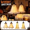 Halloween Decorations Set of 2 Glowing Hat and Standing for Indoor Outdoor Party Porch Decor (60cm)