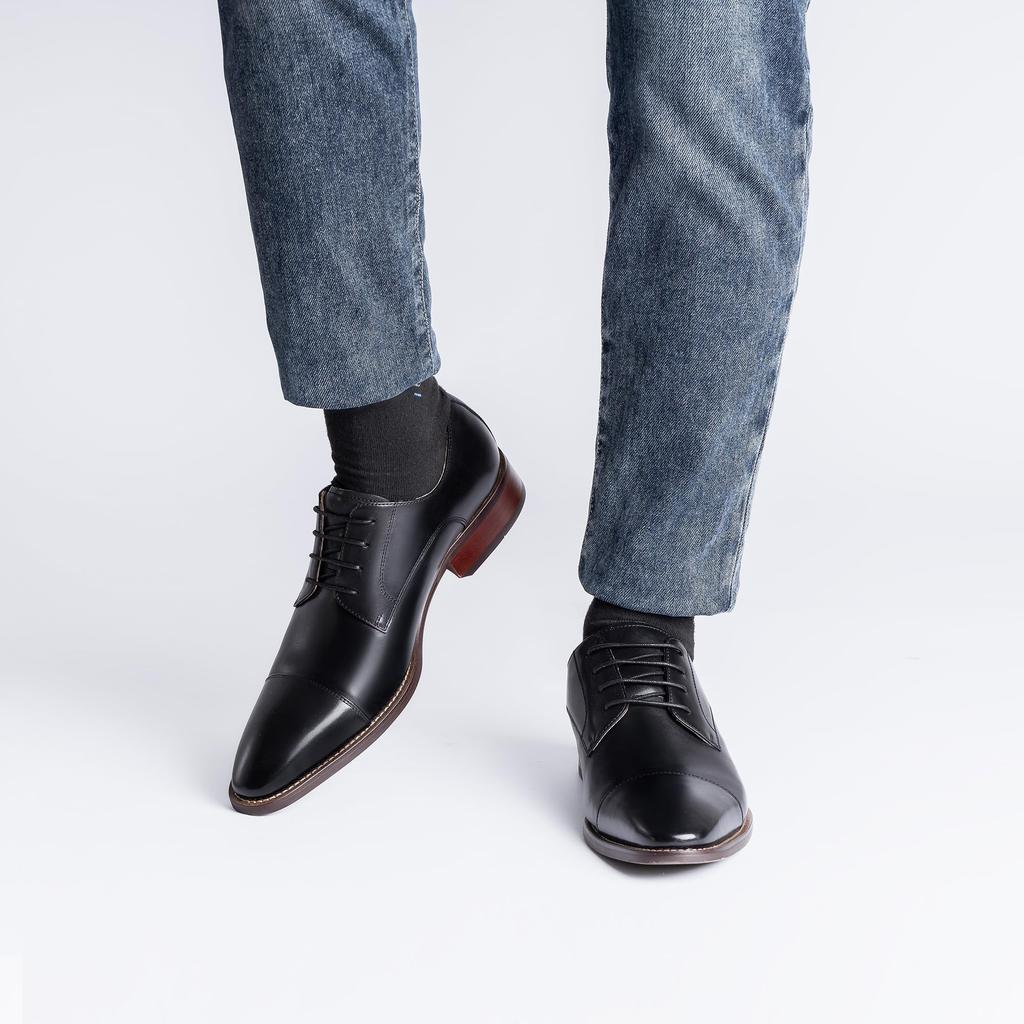 Деловая кожаная обувь Натуральная Прямая Высокое качество [Foxsense] Обувь, Обувь, Мужская обувь, Кожа, Мысок, Джентльменская обувь, Броги, Легкая,