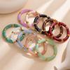 Vintage Acrylic Bamboo Beads Bracelet For Women Multi Color Stretchy Resin Girls Charm Couple Bangles Gift Men Jewelry