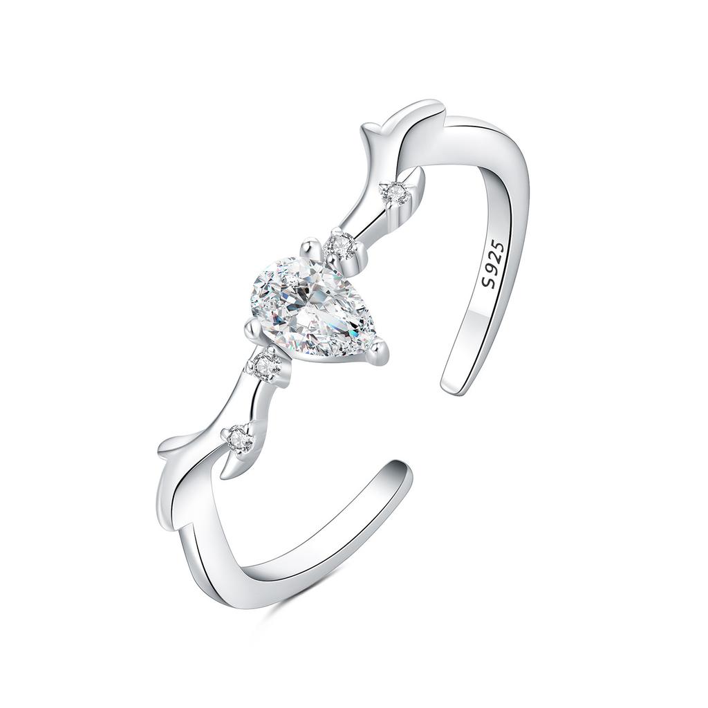 Кольца из стерлингового серебра 925 пробы с кроликами, пандами и животными, открывающиеся, для женщин, регулируемое кольцо на палец, украшения для личности девушки, подарки для вечеринок 2025