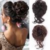 Women Curly Donut Chignon with Elastic Band Synthetic Scrunchies Messy Hair Bun Updo Hairpieces Extensions Daily Use