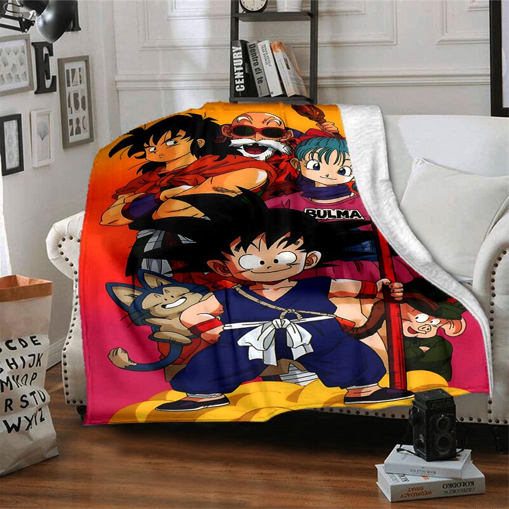 Dragon Ball Heroes Flannel Blanket Super Soft Warm Cozy Blanket For Sofa Bed Office Travel Allseason Home Decor Gift
