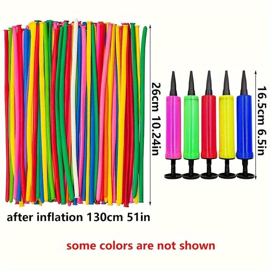 50/100/200pcs 10.24inch Colorful Long Latex Balloons With Balloon Pump DIY Manual class Magic Twisting Balloons ZSY