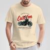 2024 New Summer Boy T-Shirt Retro Motorcycle Men Short Sleeve Rider Adult Casual Top Size S-5XL