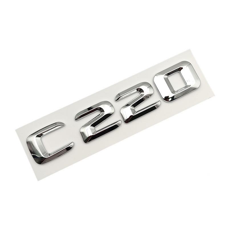 Car Sticker For W205 W204 3D ABS Chrome Car Rear Trunk Emblem Badge Letters C180 C200 C220 C250 C300 C350 4MATIC Accessories