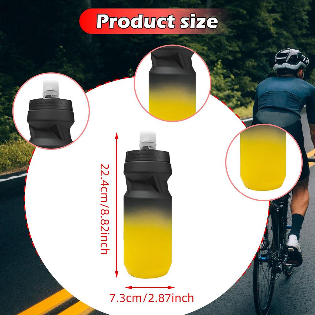 Спортивная бутылка для воды многоразовая герметичная сжимаемая для езды на велосипеде на открытом воздухе тренажерный зал