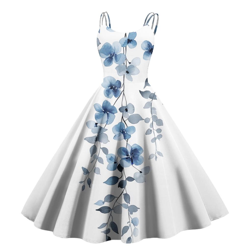 Женское сексуальное платье с открытыми плечами в стиле панк-винтаж с цветочным принтом