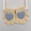 Kids Gloves Cartoon Heart Shape Decoration Baby Boys Girls Warm Gloves