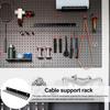 Wall Mountable Cable Hanger 14/19 Slots Metal Cable Holder Black Cord Rack Organizer Width from 5.5 To 9.5mm for Cord Management Studio Storage
