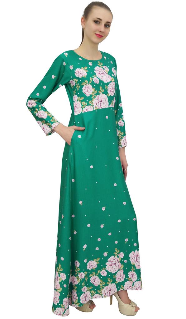 Bimba Женская повседневная цветочная цифровая печать длинная черная макси дизайнер