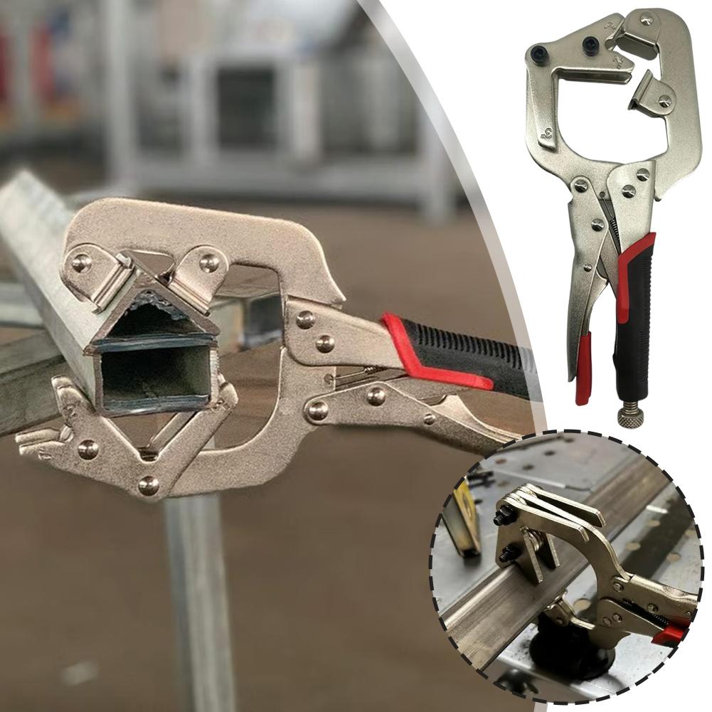 10-дюймовые сварочные трубные клещи-зажим с быстрым освобождением, сварочный зажим C-образный зажим с быстрой фиксацией с V-образными накладками, большие клещи с освобождением трубы J3e8