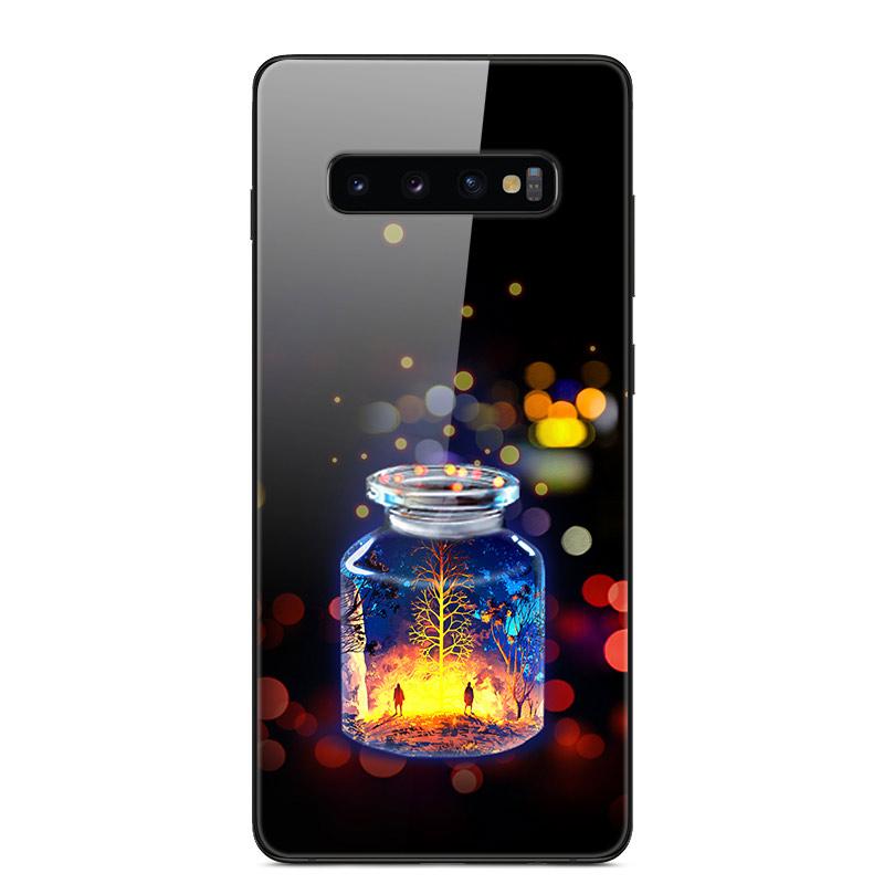 Для Samsung S10 Plus Чехол Закаленное Стекло Жесткая Задняя Крышка Телефона coque Для Samsung Galaxy S10E S 10 5G S10plus бампер чехлы capa
