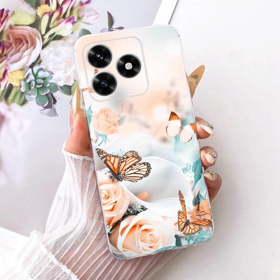 Case For Honor X5C Plus Cover Transparent Luxury Cute Cat Fashion Butterfly Cool Painted Casing For Honor X5cPlus