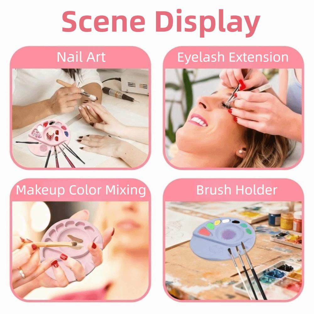 Portable Silicone Makeup Mat Reusable Nail Art Gel Pad Foundation Palette Painting Teaching