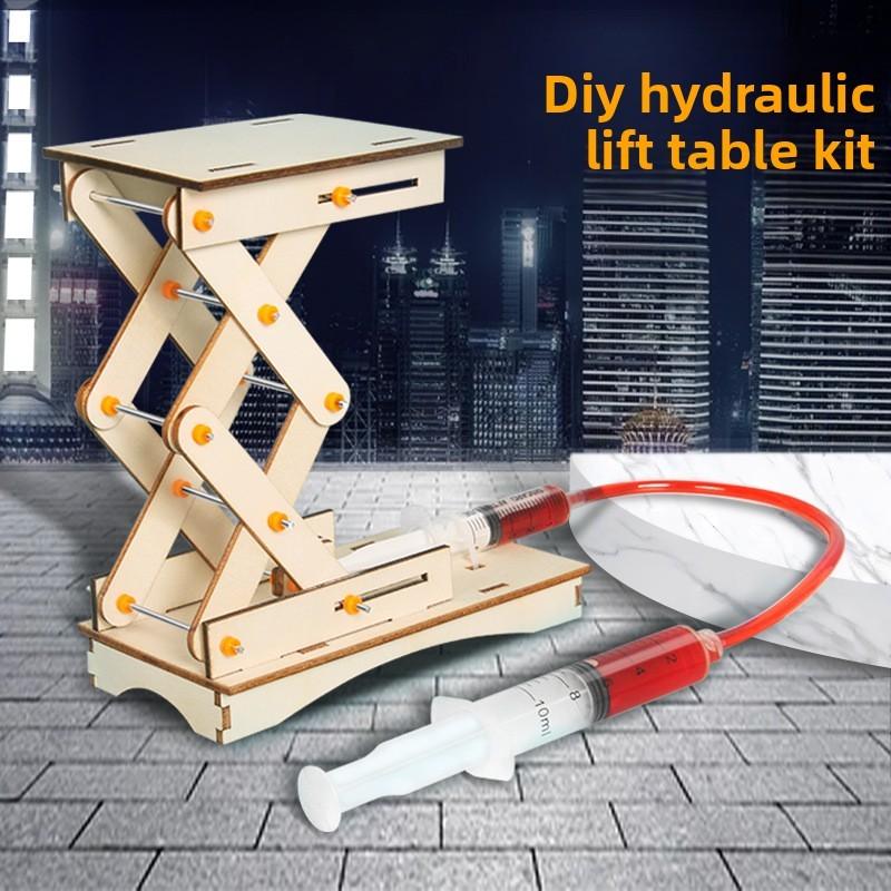 Деревянный гидравлический подъемник для детей, научный DIY-набор с обучающей физической игрушкой для детей