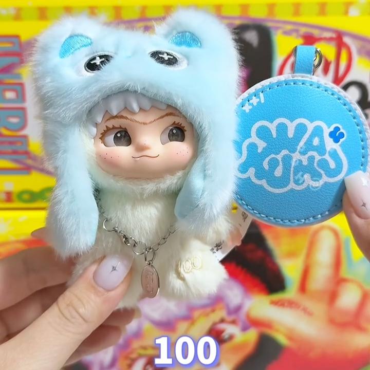 Genuine Wakuku V3 On A Roll Series Blind Box Cute Vinyl Plush Doll Trendy Toy Mystery Box Pendant Birthday Xmas Girl Gifts