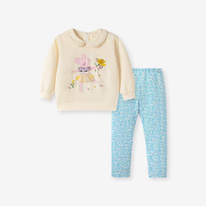 Autumn Girls' Set, European and American Style Cute Children's Set