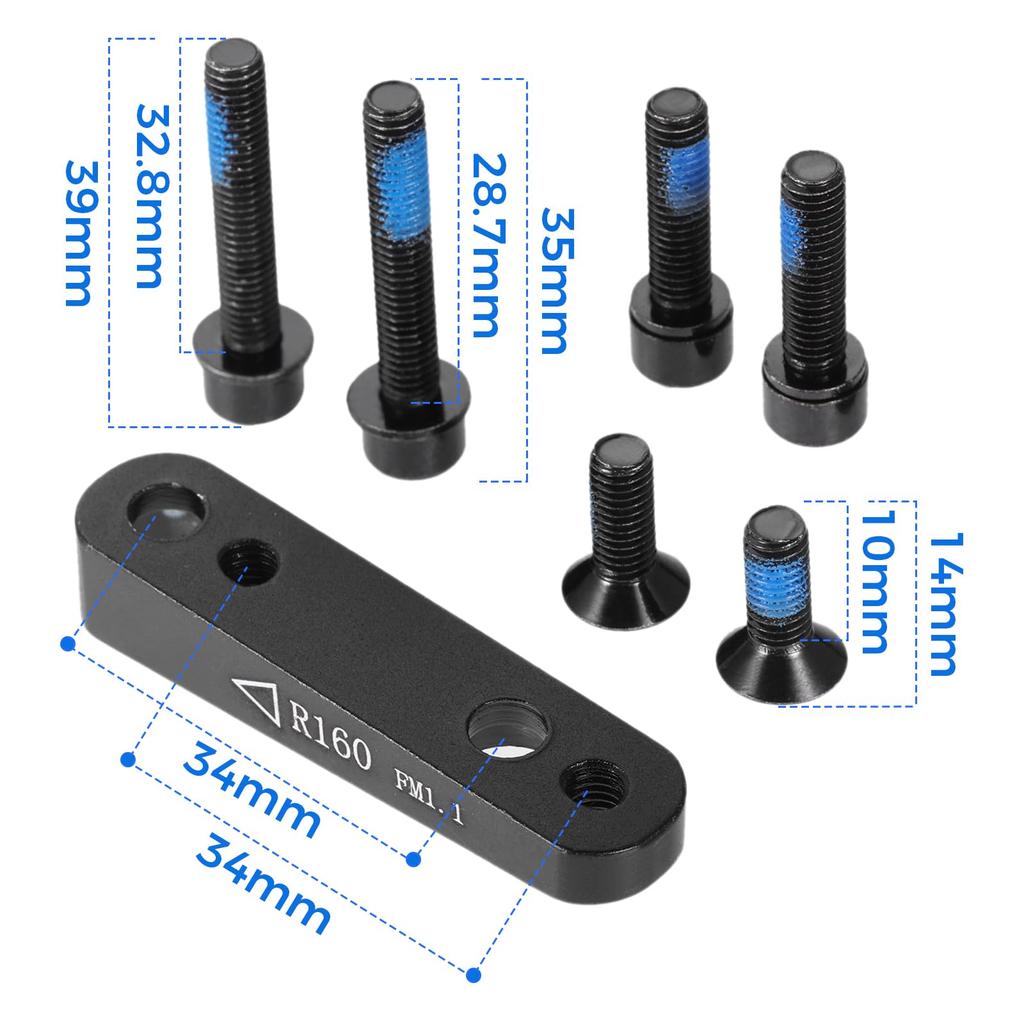 Etermeta Bicycle Rear Brake Bracket Flat Mount Conversion Seat Disc