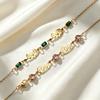 SA Jewelry New Stainless Steel 18K Gold Colored Cubic Zircon Chain Link Bracelet Trendy Minimalist Design Women's Fashion