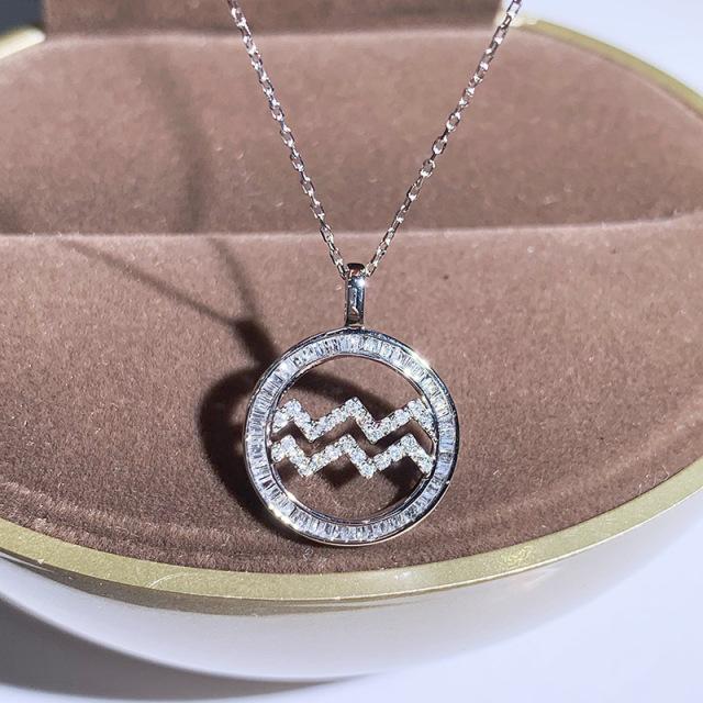 Мода 12 созвездий Овен Весы Рак Рыбы Водолей Дева Весы Лев Козерог Близнецы Телец Ожерелье Подвеска для женщин