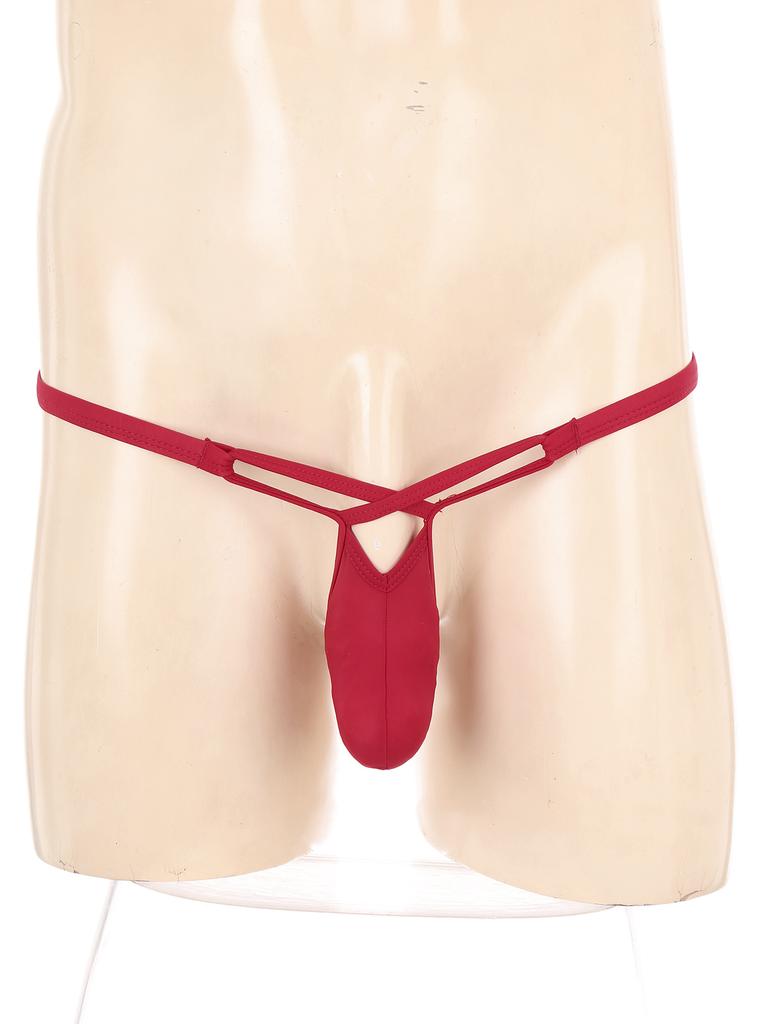 Мужские микро-стринги, эластичное нижнее белье, мужские шорты, трусы с низкой талией, стринги на бретельках