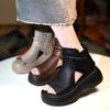 Muffin Thick-soled Cool Boots Fashionable Outer Wear Versatile Fish Mouth Hollow Short Boots Roman Women Sandals