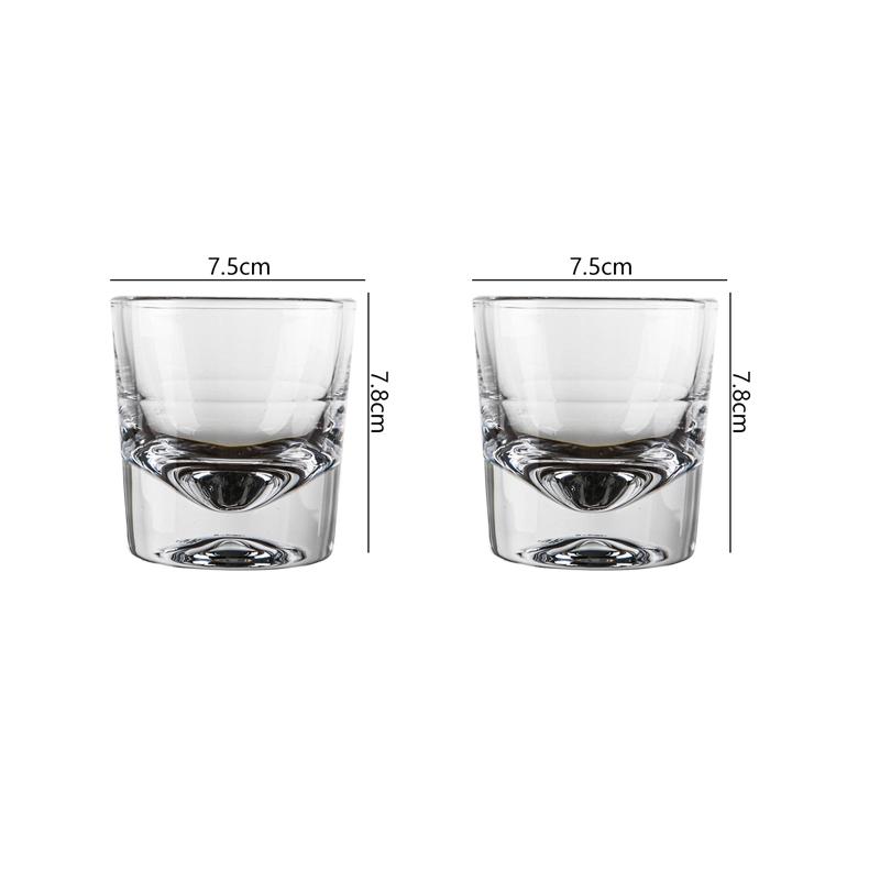 145ml 2pcs Sets Creative Whiskey Glass Thick Bottomed Wine Glass Luxury Foreign Wine Glass Elegant Cocktail Cup Bar Accessories