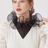 Ruffle Lace Faux Collar Detachable Neckpiece Decorative Collar Insert Half Shirt Accessory For Women Outfit Enhancer