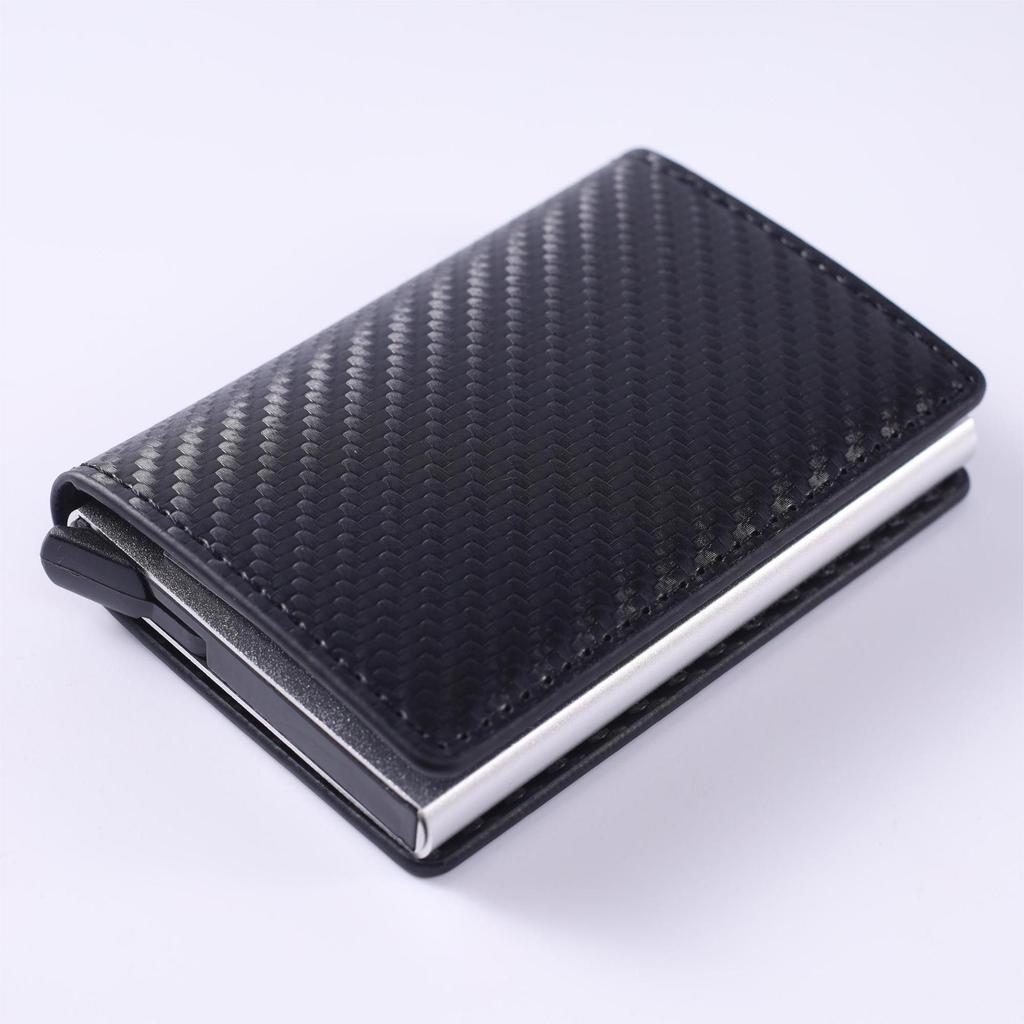 RFID Anti-Theft Men's Wallet: Ultra-Thin Carbon Fiber Multi-Card Holder