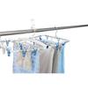 Tenma Polish Laundry Hanger, Elegant Corner Hanger, 32 Pinch, White Blue, Approx. 65 x 36 x 25 cm, PL-02R