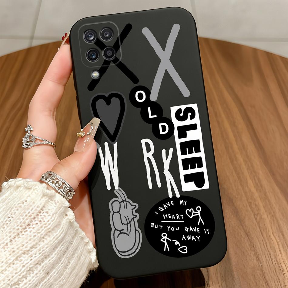 For Samsung Galaxy A12 M12 F12 Case Creative Design Shockproof Soft Matte Phone Cover For Samsung A 12 4G 5G Durable Bumper