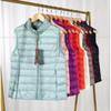 Женский осенне-зимний повседневный теплый пуховый жилет, нижнее белье, однотонный жилет без рукавов