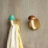 1 Pcs Creative Wooden Mushroom Clothes And Caps Hook Bathroom Clothes Hanger Self Adhesive Wall Hanger Organize Storage Hook