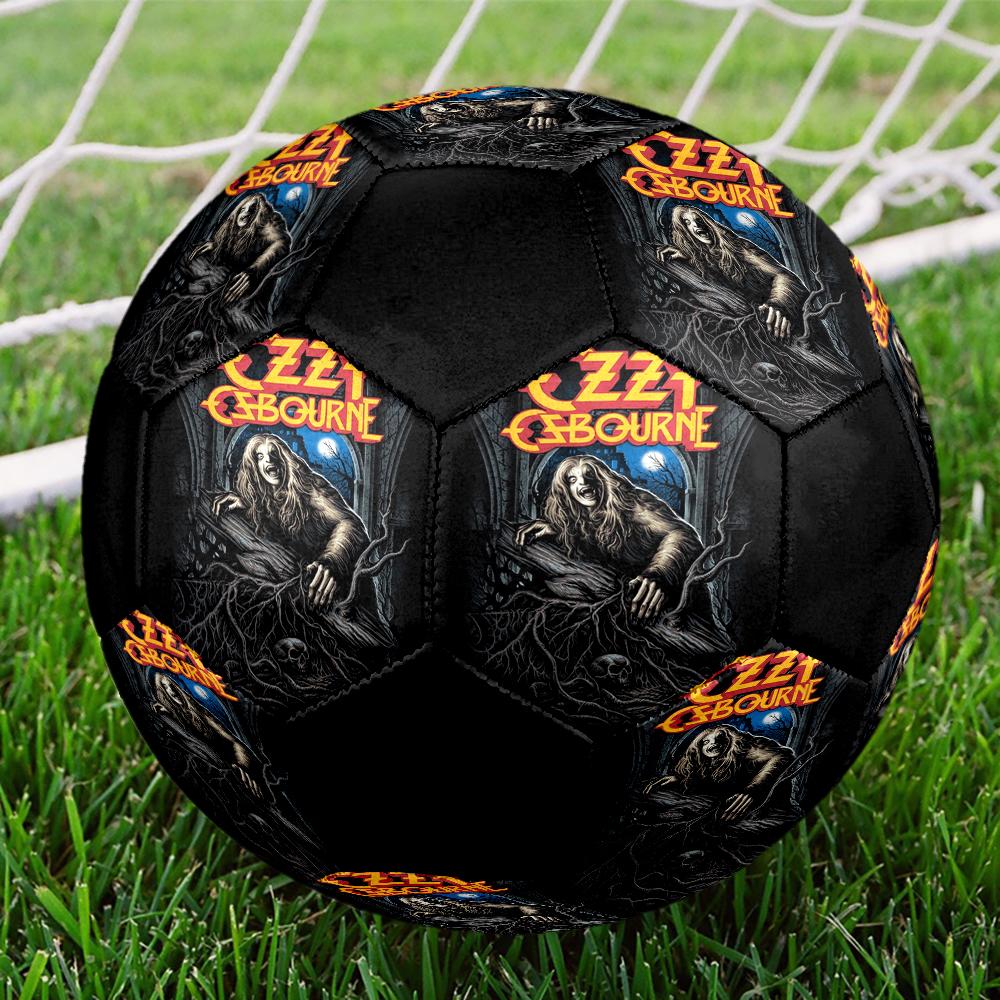Ozzy Osbourne Indoor Soccer Ball Colorful Machine Stitched PVC Size 5 Team Training Competition Ready Durable High-Bounce Cool Sports Gift