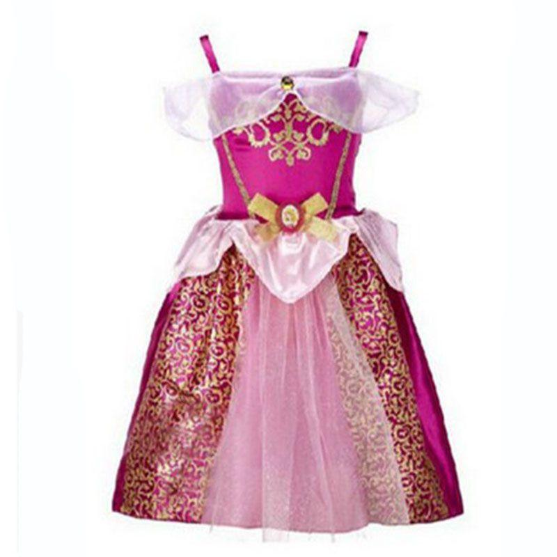 Элегантное детское платье принцессы для девочек для косплея Рапунцель Белль Золушки