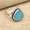 Aqua Chalcedony Gemstone Handmade 925 Solid Sterling Silver Jewelry Lavish Ring For Women