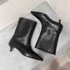 Fashion French Kitten Heel Kitten Bootie Women 2024 Autumn and Winter New Low-heeled Thin-heeled Retro Wide-mouthed Boots