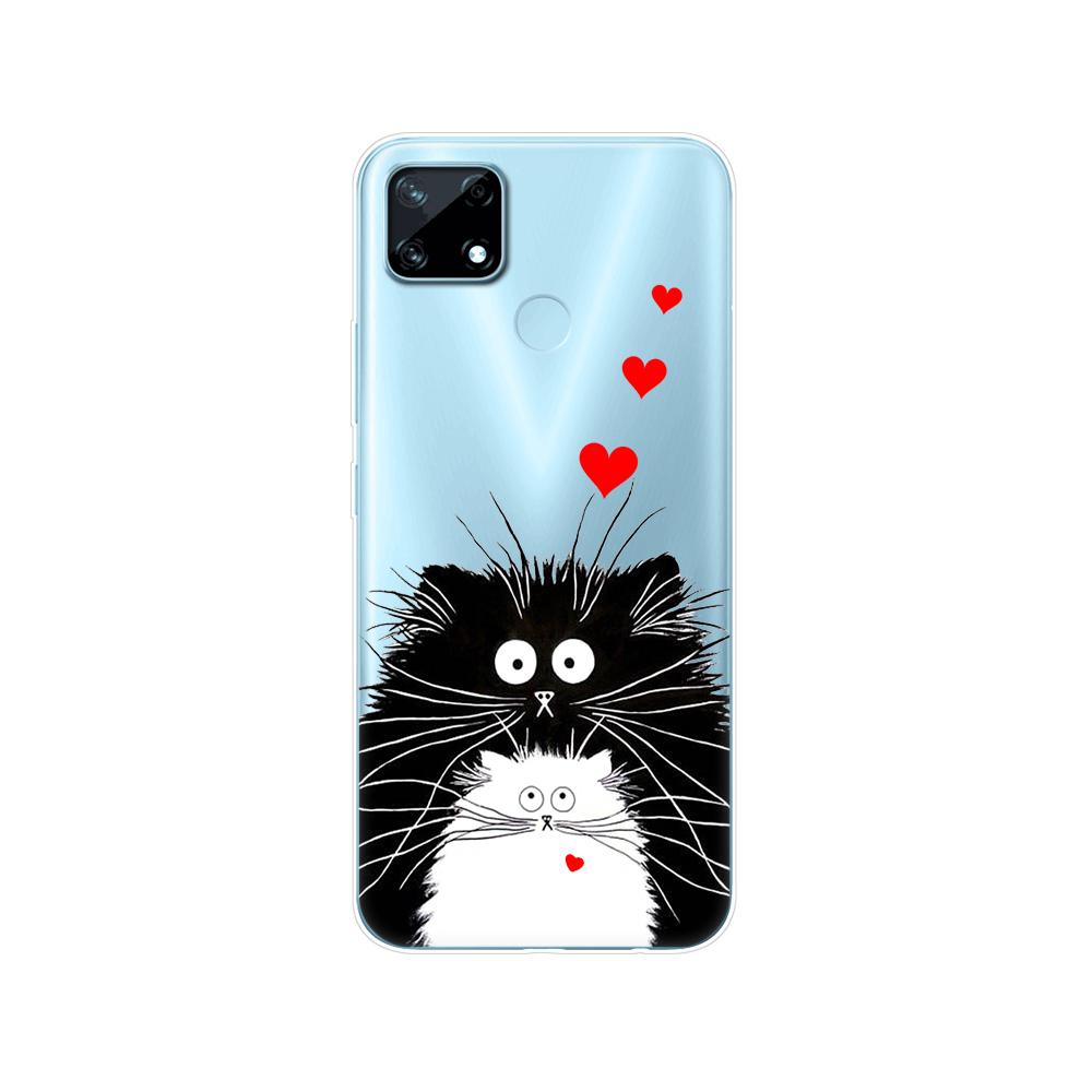 Для Realme C12 C25 C25S 7i Global Чехол Силиконовая задняя крышка для Realme Narzo 20 30A Чехол для телефона ТПУ Мягкий чехол-бампер Etui