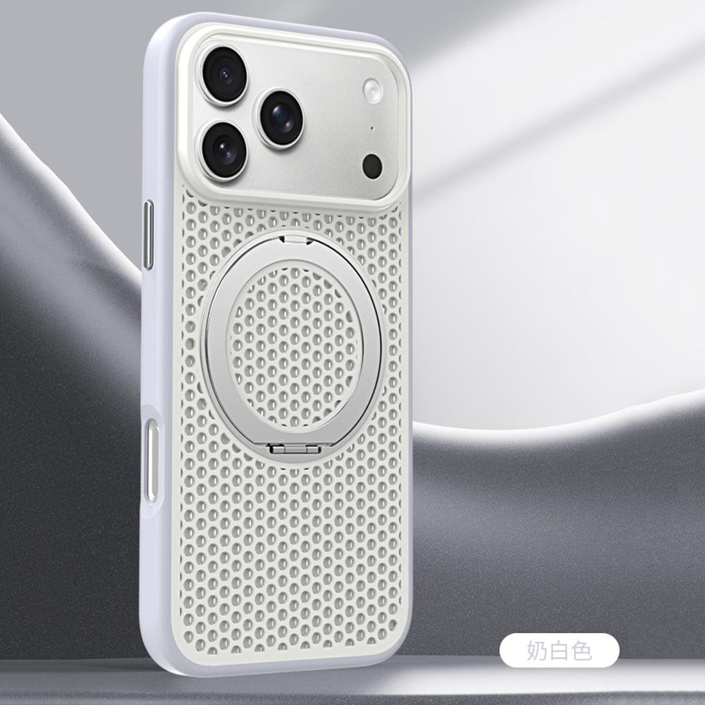 Подходит для iphone17promax магнитный чехол для мобильного телефона Apple 16 ледяное охлаждение 15 новый 360 металлический кронштейн