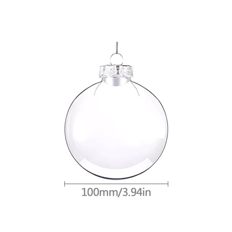 6/8/10 см пластиковый прозрачный рождественский шар домашнее рождественское вечернее украшение сделай сам прозрачный заполняемый подвесной кулон на елку украшение