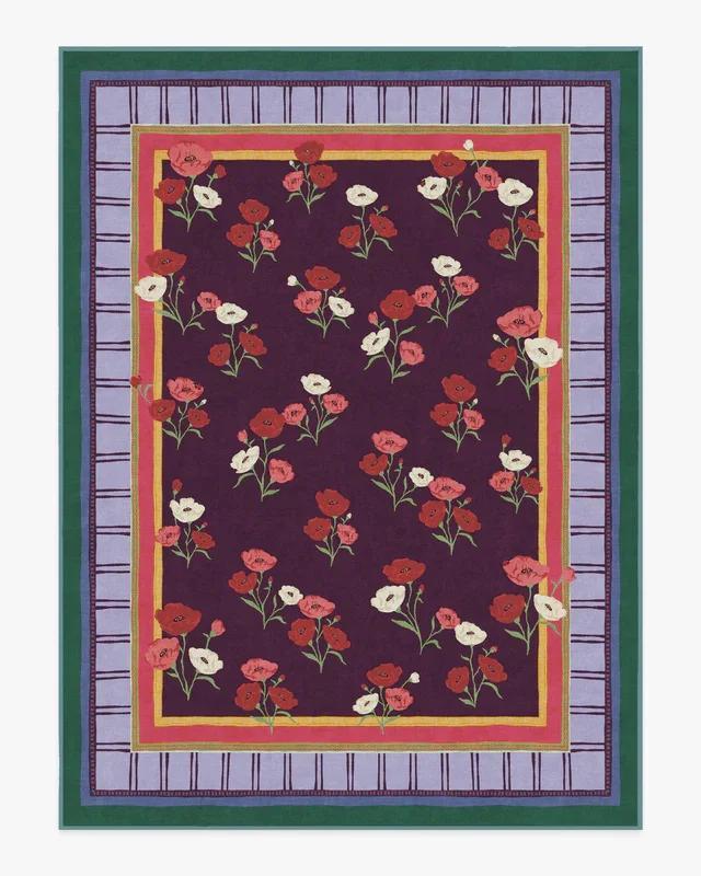 Ковер Iris Apfel Protea Forest Green для гостиной, цветочная эстетика, витиеватый готический домашний декор, ковер, противоскользящий моющийся коврик для пола