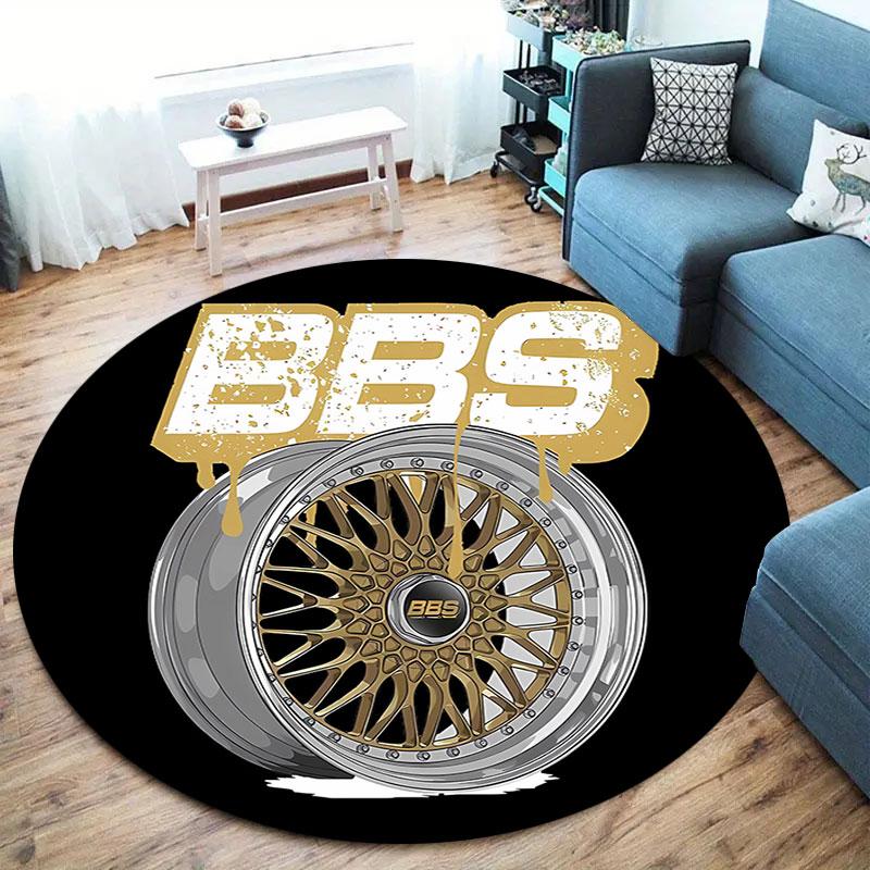 BBS Round Area Rug,Carpet Rug for Living Room Bedroom Sofa Playroom Decor,Non-slip Floor Mat