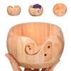 Wooden Yarn Bowl Knitting Storage Basket Wool Holder Organizer With Handmade Holes DIY Knitting Crochet Weaving Tool